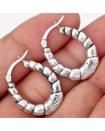 Trendy Italian Thick Hoop Earrings DGE1037