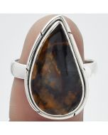 Natural Purple Cow Jasper Ring size-8 SDR151951 R-1011, 12x21 mm