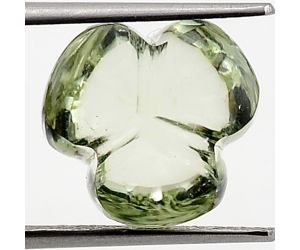 Natural Prasiolite (Green Amethyst) Flower Shape Loose Gemstone DG163GA, 12X12x9 mm