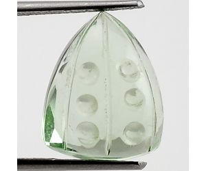 Natural Prasiolite (Green Amethyst) Fancy Shape Loose Gemstone DG340GA, 12X15x6.4 mm