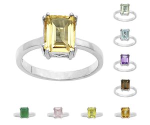 Natural Multi Stone Ring Size 5-9 DGR1110 R-1020, 7x9 mm