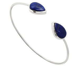 Lapis Lazuli Cuff Bangle Bracelet EXB01068 B-1004, 10x15 mm