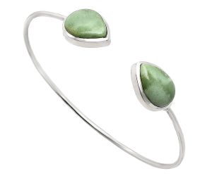 Utah Variscite Cuff Bangle Bracelet EXB01126 B-1004, 12x16 mm