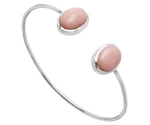 Pink Opal Cuff Bangle Bracelet EXB01128 B-1004, 10x14 mm