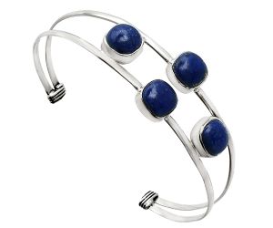 Lapis Lazuli Cuff Bangle Bracelet EXB01205 B-1047, 9x9 mm