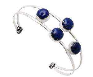 Lapis Lazuli Cuff Bangle Bracelet EXB01206 B-1047, 9x9 mm