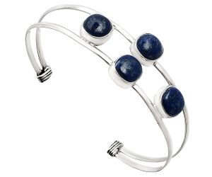 Lapis Lazuli Cuff Bangle Bracelet EXB01208 B-1047, 9x9 mm