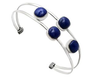 Lapis Lazuli Cuff Bangle Bracelet EXB01209 B-1047, 9x9 mm