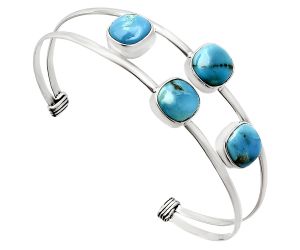 Sleeping Beauty Turquoise Cuff Bangle Bracelet EXB01215 B-1047, 9x9 mm