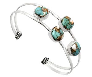 Spiny Oyster Turquoise Cuff Bangle Bracelet EXB01234 B-1047, 9x9 mm