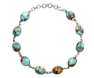 Spiny Oyster Turquoise Bracelet EXB01238 B-1001, 8x10 mm