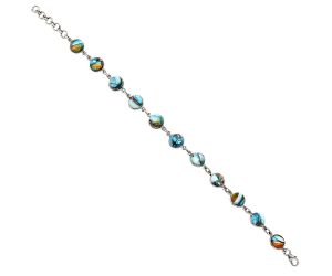 Spiny Oyster Turquoise Bracelet EXB01240 B-1001, 8x8 mm