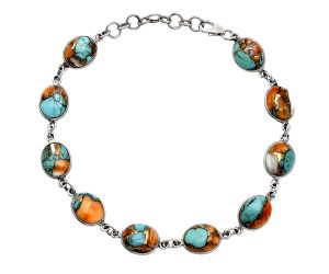 Spiny Oyster Turquoise Bracelet EXB01242 B-1001, 8x10 mm