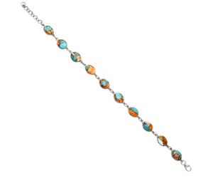 Spiny Oyster Turquoise Bracelet EXB01242 B-1001, 8x10 mm