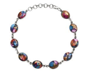 Kingman Pink Dahlia Turquoise Bracelet EXB01246 B-1001, 8x10 mm