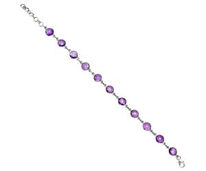 Amethyst Checker Briolette Bracelet EXB01263 B-1001, 7x7 mm