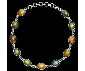 Ethiopian Opal Bracelet EXB01300 B-1001, 7x9 mm