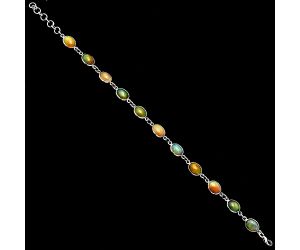 Ethiopian Opal Bracelet EXB01300 B-1001, 7x9 mm