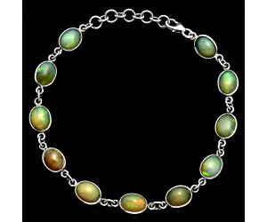 Ethiopian Opal Bracelet EXB01301 B-1001, 7x9 mm