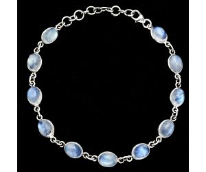 Rainbow Moonstone Bracelet EXB01302 B-1001, 6x8 mm