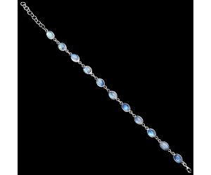 Rainbow Moonstone Bracelet EXB01302 B-1001, 6x8 mm