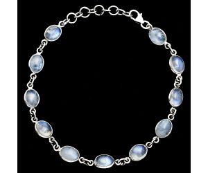 Rainbow Moonstone Bracelet EXB01303 B-1001, 6x8 mm