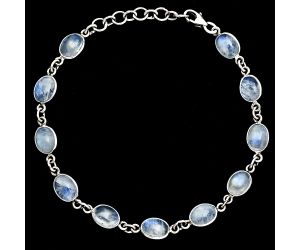 Rainbow Moonstone Bracelet EXB01305 B-1001, 6x8 mm