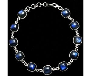 Blue Fire Labradorite Bracelet EXB01307 B-1001, 8x8 mm