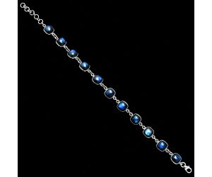 Blue Fire Labradorite Bracelet EXB01307 B-1001, 8x8 mm