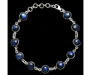 Blue Fire Labradorite Bracelet EXB01308 B-1001, 7x7 mm