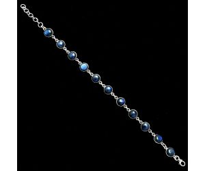 Blue Fire Labradorite Bracelet EXB01308 B-1001, 7x7 mm