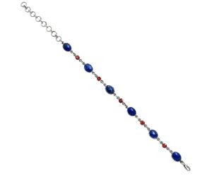 Lapis Lazuli and Garnet Bracelet EXB01314 B-1006, 7x9 mm