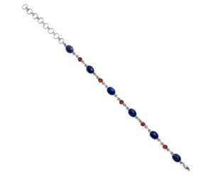 Lapis Lazuli and Garnet Bracelet EXB01315 B-1006, 6x8 mm