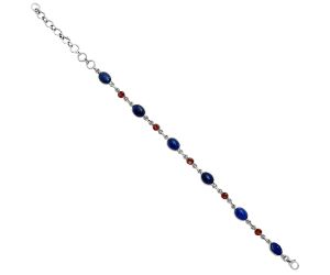 Lapis Lazuli and Garnet Bracelet EXB01326 B-1006, 6x8 mm