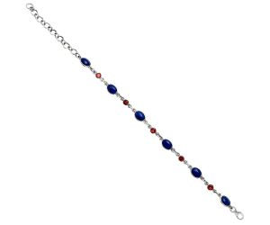 Lapis Lazuli and Garnet Bracelet EXB01334 B-1006, 6x8 mm