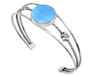 Sleeping Beauty Turquoise Cuff Bangle Bracelet EXB01463 B-1012, 18x18 mm