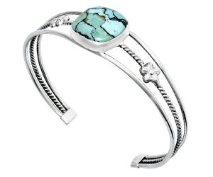 Lucky Charm Tibetan Turquoise Cuff Bangle Bracelet EXB01465 B-1012, 17x17 mm