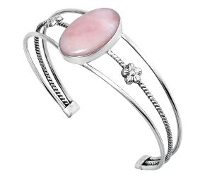 Pink Opal Cuff Bangle Bracelet EXB01479 B-1012, 16x25 mm