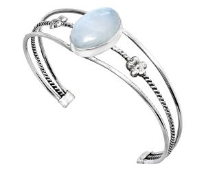 Rainbow Moonstone Cuff Bangle Bracelet EXB01489 B-1012, 15x21 mm