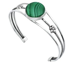 Malachite Eye Cuff Bangle Bracelet EXB01494 B-1012, 18x18 mm