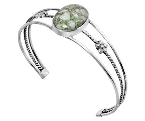 Utah Variscite Cuff Bangle Bracelet EXB01495 B-1012, 16x21 mm