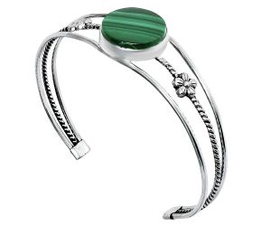 Malachite Eye Cuff Bangle Bracelet EXB01501 B-1012, 18x18 mm