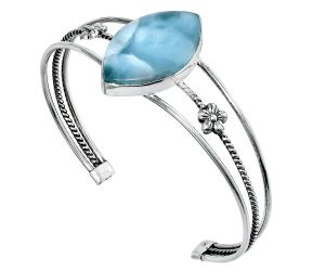 Hemimorphite Cuff Bangle Bracelet EXB01508 B-1012, 18x30 mm