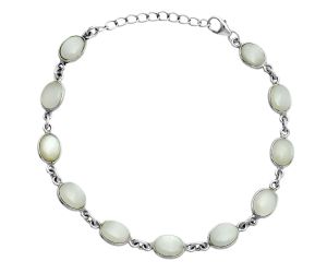 Srilankan Moonstone Bracelet EXB01564 B-1001, 6x8 mm