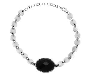 Black Onyx Checker Bracelet EXB01629 B-1044, 15x20 mm