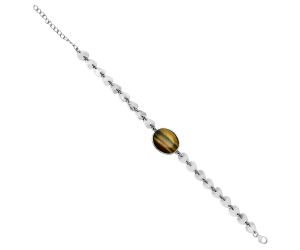 Heart - Tiger Eye Bracelet EXB01643 B-1044, 15x18 mm