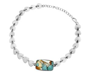 Heart - Spiny Oyster Turquoise Bracelet EXB01644 B-1044, 12x21 mm