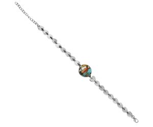 Heart - Spiny Oyster Turquoise Bracelet EXB01649 B-1044, 16x16 mm