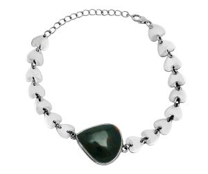 Heart - Blood Stone Bracelet EXB01654 B-1044, 18x20 mm