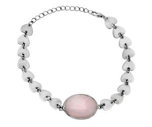 Heart - Pink Opal Bracelet EXB01656 B-1044, 14x19 mm